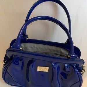Mini Purse Blue Patent Leather Bejo Top Handle